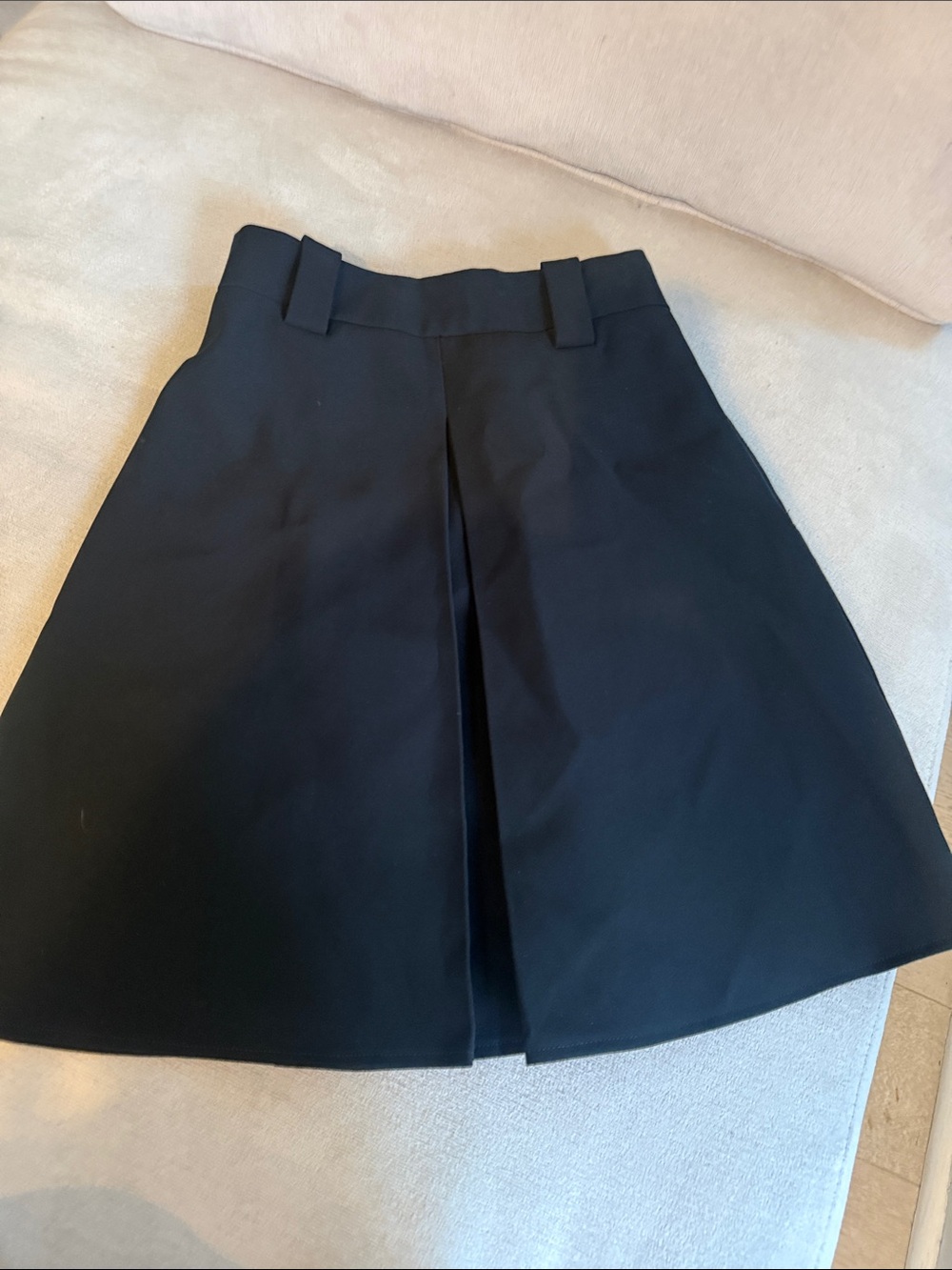 Louis Vuitton Uniform Black A-Line Pleated Skirt size 32 XS